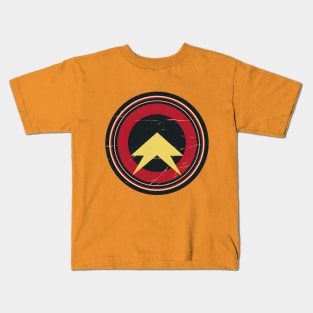 Retro Superhero Style Logo - Vintage Aged Distressed Kids T-Shirt